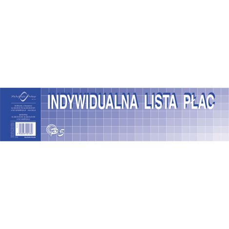 Druk MiP Indywidualna Lista Płac 1/3 A3/50